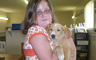 Girl with Dog
